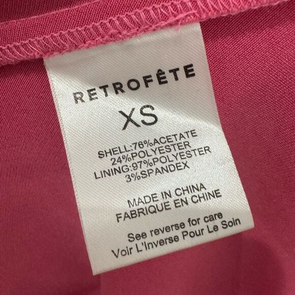 NWT RETROFÊTE Valeria open back dress in Candy pink - Picture 11 of 11